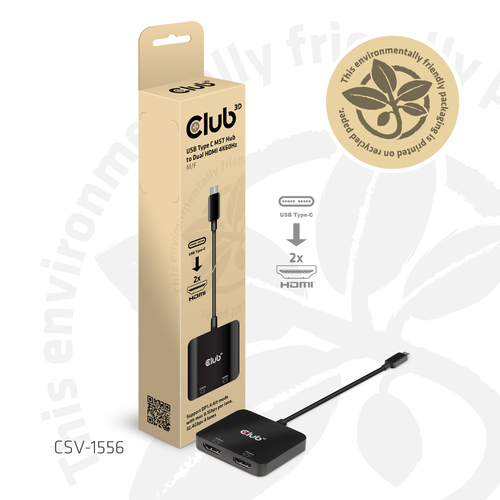 CLUB3D USB Type C MST Hub to Dual HDMI 4K60Hz M/F – image 3