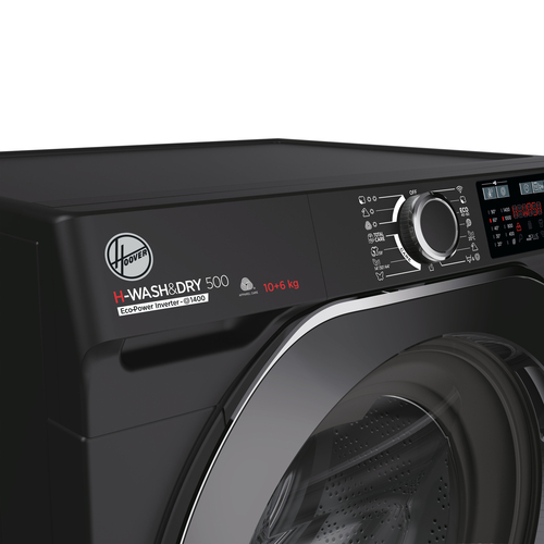 Hoover H-WASH&DRY 500 HD4106AMBCB/1-80 washer dryer Freestanding Front-load Black – image 6