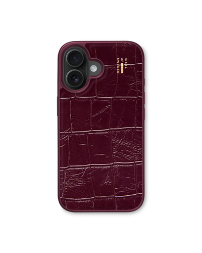iDeal of Sweden Vegan Leather Case MagSafe iPhone 16 Fine Wine Croco