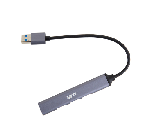 iggual IGG318454 interface hub USB 3.2 Gen 1 (3.1 Gen 1) Type-A 5000 Mbit/s Grey – image 2
