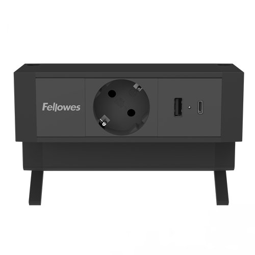 Fellowes Strommodul Schreibtisch 1xSteckdose,USB-A,USB-C sch, afbeelding 2
