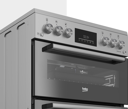 Beko Pro FDG6272TCSM 60 cm Gas Cooker - Silver Mirror, Silver/Grey - image 3