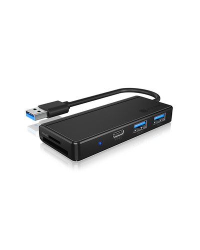 ICY BOX IB-HUB1423CR-U3 USB 3.2 Gen 1 (3.1 Gen 1) Type-A 5000 Мбит/с Черный