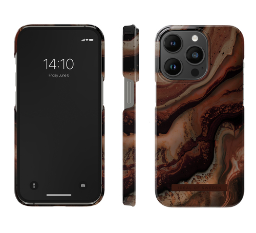 iDeal of Sweden Printed Case iPhone 14PR Dark Amber Marble – image 2