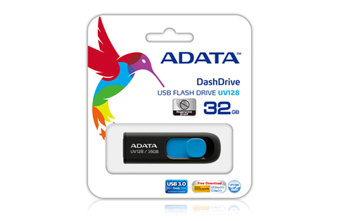 ADATA DashDrive UV128 128GB unidad flash USB USB tipo A 3.2 Gen 1 (3.1 Gen 1) Negro, Azul imagen 1