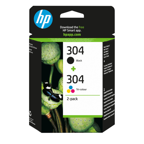 HP 304 Original Ink Cartridge 2-ml Black/Tri-color 3JB05AE - image 1