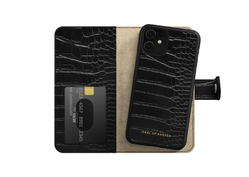 iDeal of Sweden Magnet Wallet+ iPhone 11 / XR Black Croco – image 4