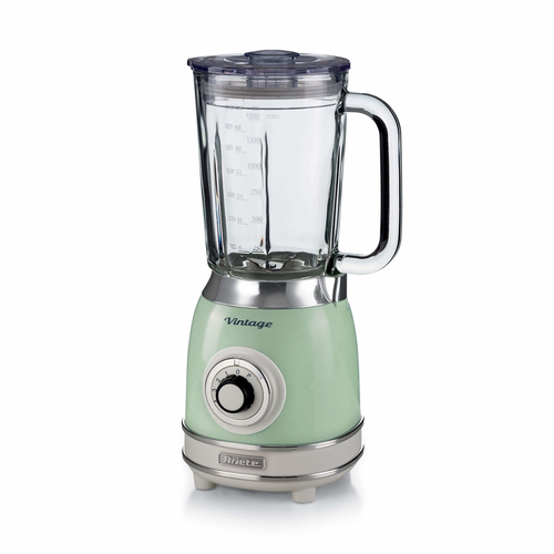 Ariete 583, Vintage Blender with 1.5 Liter glass cup, 4 Stainless Steel Blades, 4 Speeds + Pulse, 1000 Watt, Green