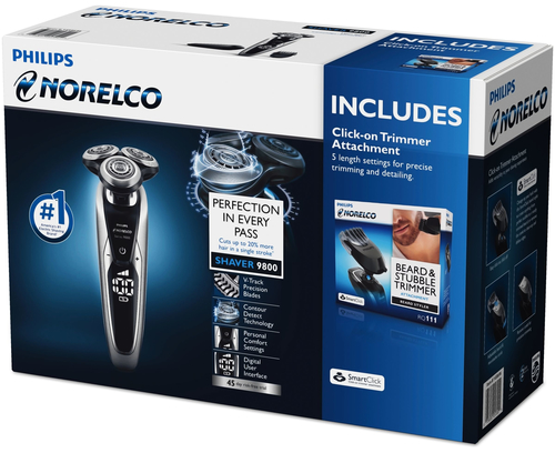Philips S9731/90 men's shaver Rotation shaver Black, Chrome – image 2