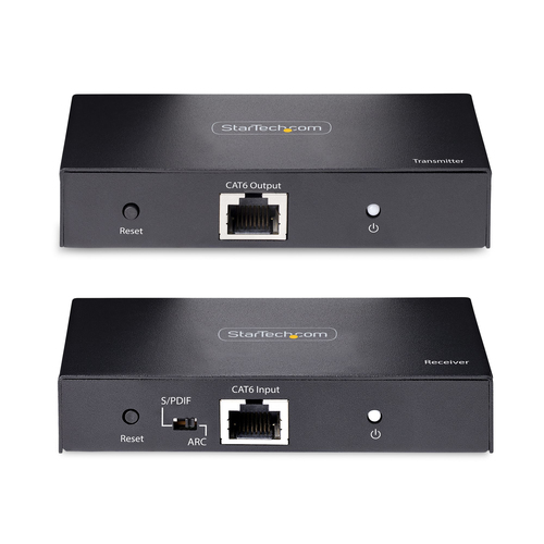 StarTech.com Extensor Alargador HDMI 4K por Cable CAT5/CAT6 Ethernet - Extensor de Vídeo 4K 60Hz HDR hasta 70m - Salida de Audio S/PDIF - Juego Kit de Transmisor y Receptor HDMI