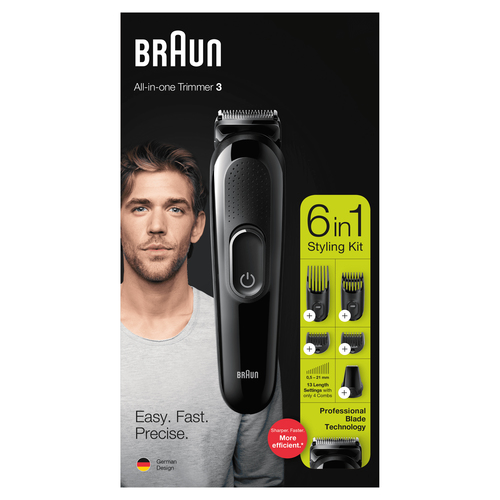 Braun All-in-one 6-in-1 MGK3225 Men Beard Trimmer, Face Trimmer & Hair Clipper, Black – image 3