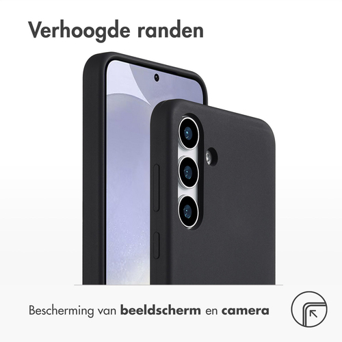 Accezz Liquid Silicone Backcover voor Samsung Galaxy S25 Plus Telefoonhoesje Zwart, afbeelding 4