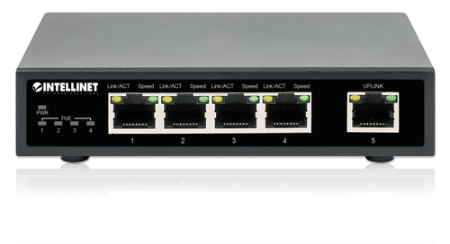 Switch PoE+ con 5 Puertos Gigabit INTELLINET 561839