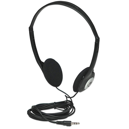 Manhattan Stereo On-Ear Headphones (3.5mm), Adjustable Split Headband, Foam Earpads, Speaker
