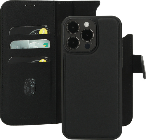 Mobiparts Leather 2 in 1 Wallet Case Apple iPhone 15 Pro Max Black