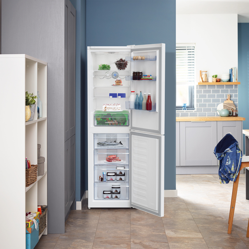 Beko CFG4601VW 202cm 50/50 Frost Free Fridge Freezer - White - E Rated, White - image 5