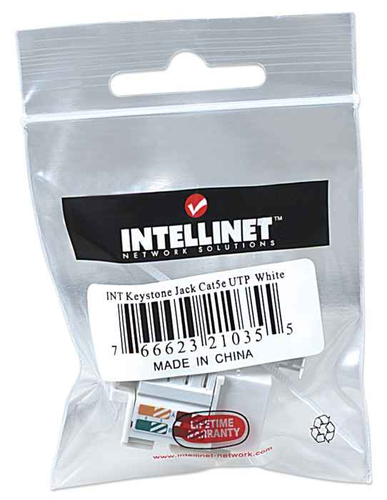 Intellinet JACK RJ45 CAT5E KEYSTONE DE IMPACTO BLANCO imagen 2