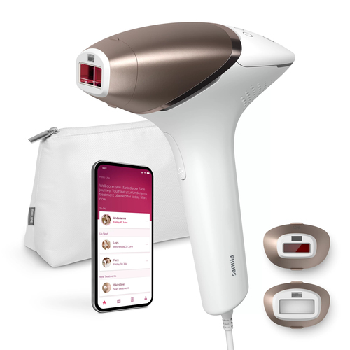 PHILIPS Lumea Appareil d'épilation IPL série 8000 avec technologie SenseIQ, 2 embouts pour le corps et le visage, pour utilisation avec fil BRI945/00 – Photo 3 sur 4