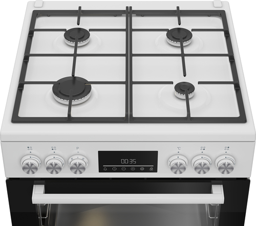 Beko FBM62330GWDTN Freestanding cooker Electric Gas Black, White – image 4