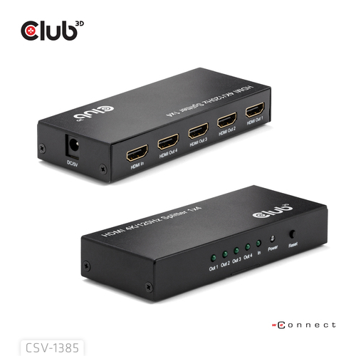 Club 3D HDMI Splitter 1x > 4x HDMI 4K 120Hz, afbeelding 7