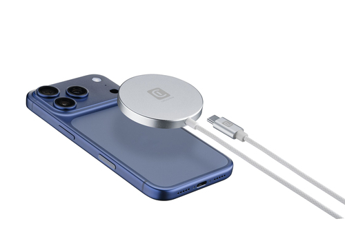 Cellularline WIRPADMAGQI25W зарядное устройство для мобильных устройств Смартфон, Универсальная Белый USB Беспроводная зарядка Быстрая зарядка Для помещений