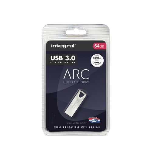 Integral 64GB USB3.0 DRIVE ARC METAL UP TO R-90 W-20 MBS – image 7