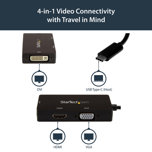 StarTech.com USB-C Multiport Video Adapter - 3-in-1 - 4K – image 7