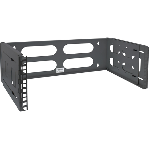 InLine 19" foldable rack, 4U, 24-40cm depth, black