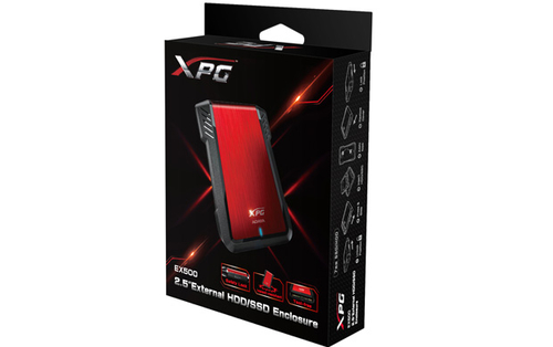 ADATA EX500 Carcasa de disco duro/SSD Negro, Rojo 2.5" imagen 6
