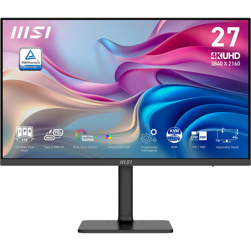 MSI Modern MD272UPHG монитор для ПК 68,6 cm (27") 3840 x 2160 пикселей 4K Ultra HD Черный