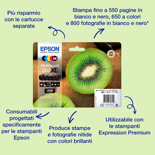 Epson 202 – Cartuccia nero originale (Kiwi)