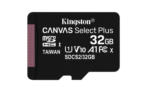 SDCS2/32GBSP MICRO SDXC MEMORIA KINGSTON 32gb-canvas-select-plus-100r-a1-c10 UPC 0740617298857