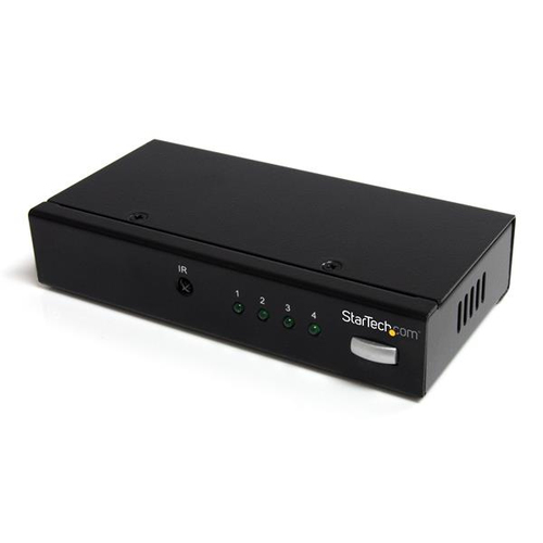 StarTech.com 4 Port DisplayPort Video Switch with Audio & IR Remote Control