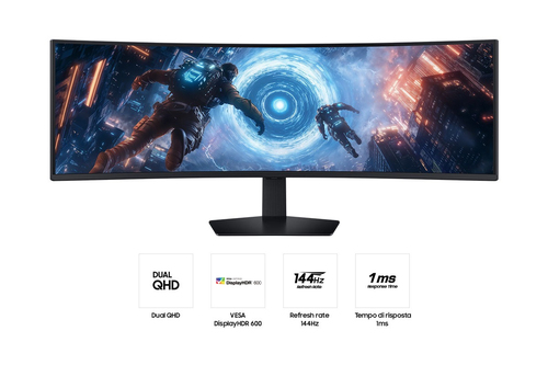 Samsung S49FG912EU computer monitor 124,5 cm (49 ) 5120 x 1440 Pixels Dual QHD LCD Zwart, afbeelding 4