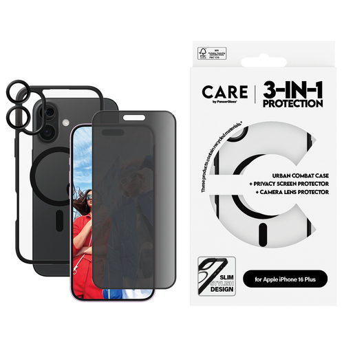 CARE by PanzerGlass Flagship 3-in-1 Privacy Bundle iPhone 16 Plus – Foto 3 von 7