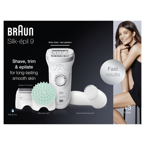 Braun Silk-épil 9 81770435 epilator 40 tweezers White – image 4