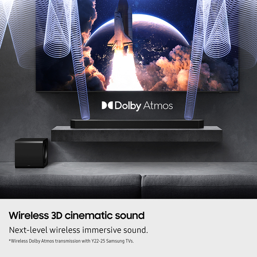 Samsung HW Q990F 11 1 4Ch Q Series Dolby Atmos Soundbar Subwoofer Rear - image 3
