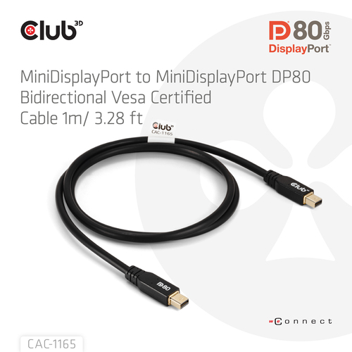 Club 3D DisplayPort kabel 1m – billede 2