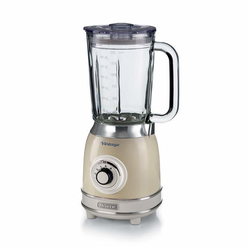 Ariete 583, Vintage Blender with 1.5 Liter glass cup, 4 Stainless Steel Blades, 4 Speeds + Pulse, 1000 Watt, Beige