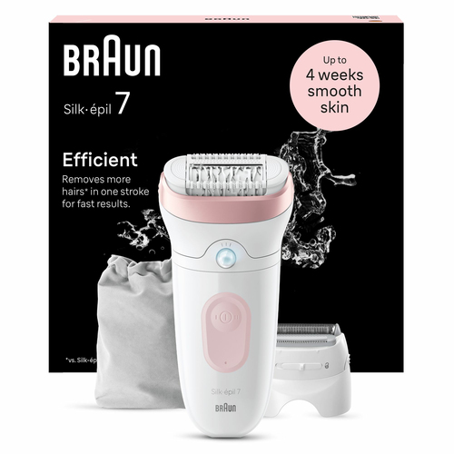 Braun Silk-épil 7 Epilator - Pink / White, Pink - image 3