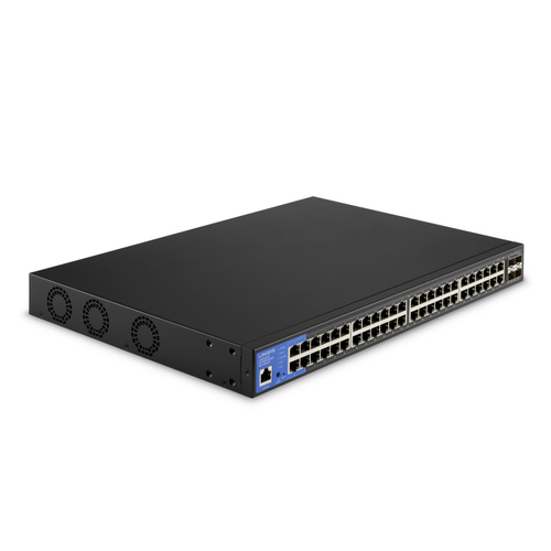Linksys LGS352MPC Управляемый L3 Gigabit Ethernet (10/100/1000) Питание по Ethernet (PoE) Черный, Синий