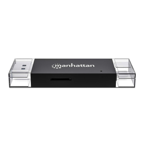 Manhattan 102735 geheugenkaartlezer USB 3.2 Gen 1 (3.1 Gen 1) Type-A/Type-C Zwart, Transparant, afbeelding 8