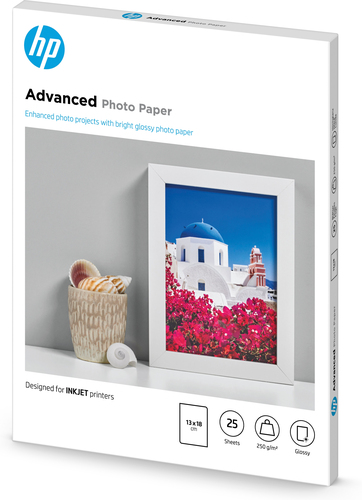 HP Inc. Papier Advanced foto Błyszczcy bez marginesów 250g 13x18cm 25arkuszy Q8696A