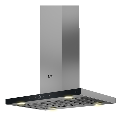 Beko BHCI98841BBHSI Wall-mounted Black, Stainless steel 400 m³/h – image 2