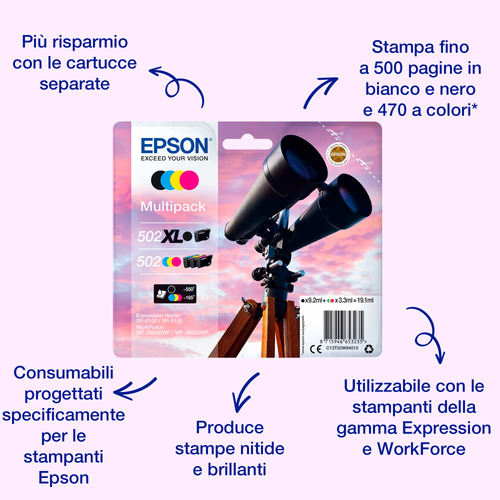 Epson 502XL – Cartuccia nero originale (Binocolo)