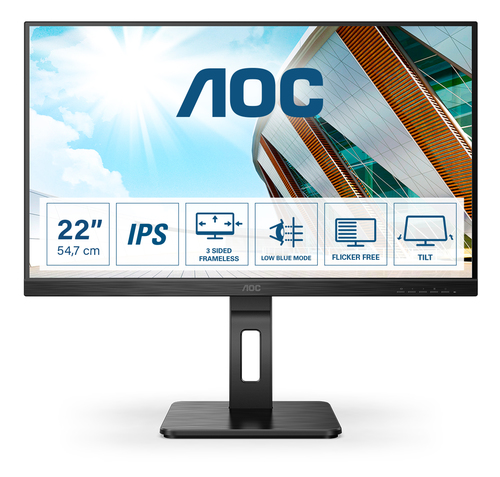 AOC P2 22P2Q монитор для ПК 54,6 cm (21.5") 1920 x 1080 пикселей Full HD LED Черный