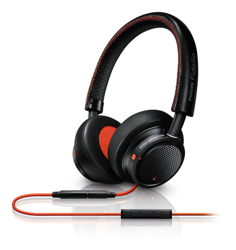 Philips Fidelio M1BOI/28 headphones/headset Wired Head-band Black, Orange
