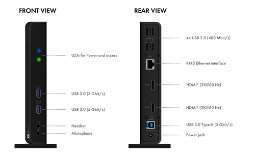 ICY BOX IB-DK2251AC Wired USB 3.2 Gen 2 (3.1 Gen 2) Type-A Black – image 8