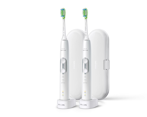Philips HX6422/86 electric toothbrush Adult Sonic toothbrush Silver, White