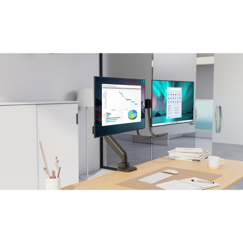Kensington SmartFit Dual Monitor Arm met Crossbar en Handle monitorarm, afbeelding 3
